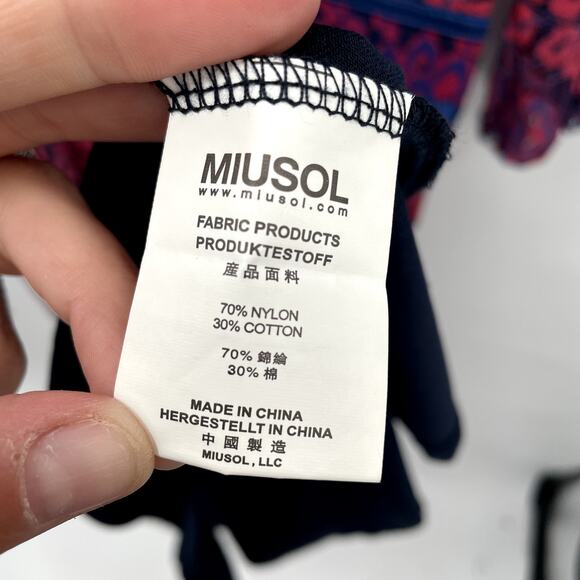 MIUSOL Maroon Navy 3/4 Lace Fit and Flare Dress // S - Picture 11 of 15